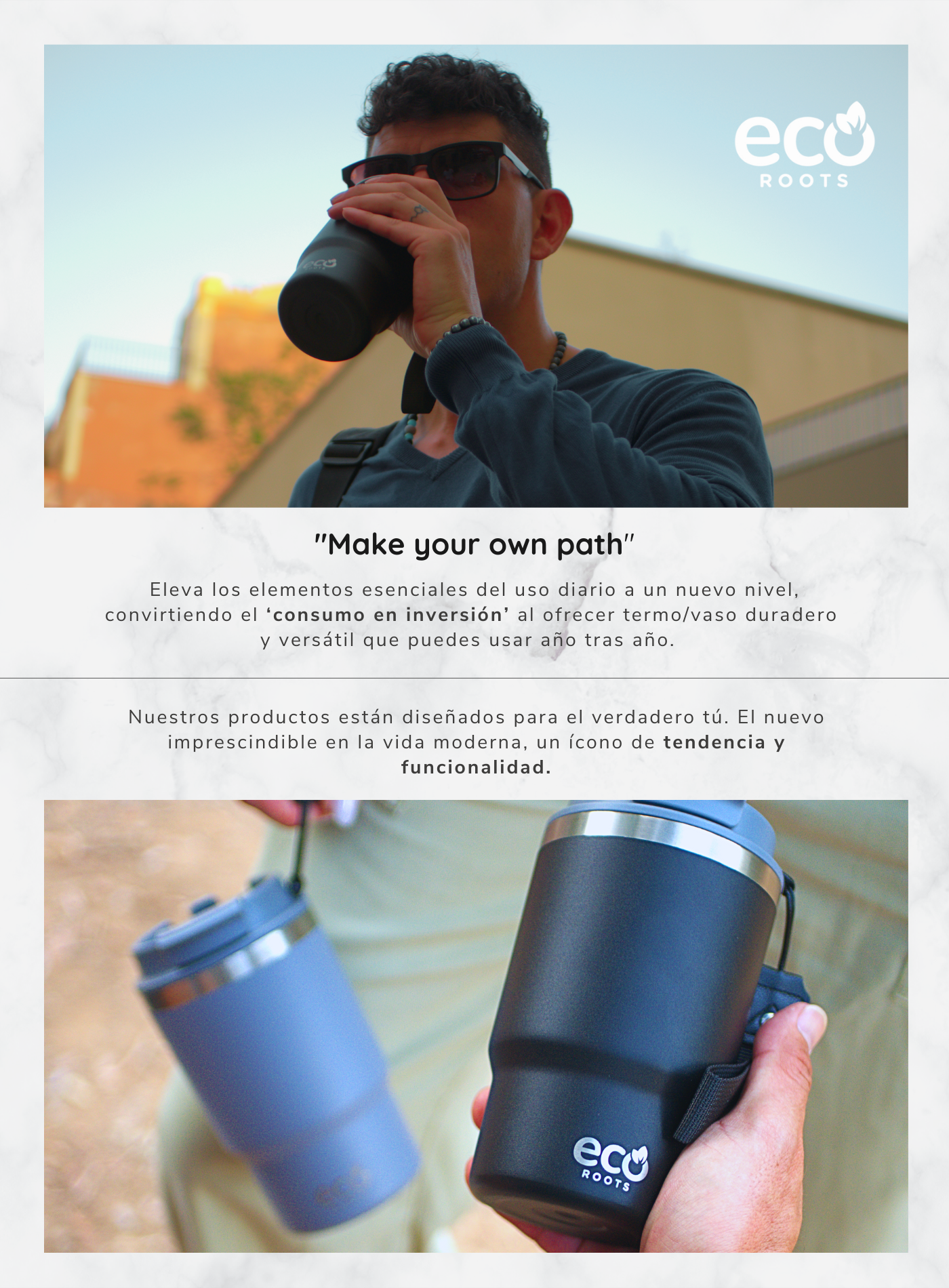 ECOROOTS I Thunder Outdoor I Termo I Vaso térmico I Negro Antracita I 470 ml 🛒 (PRÓXIMAMENTE)