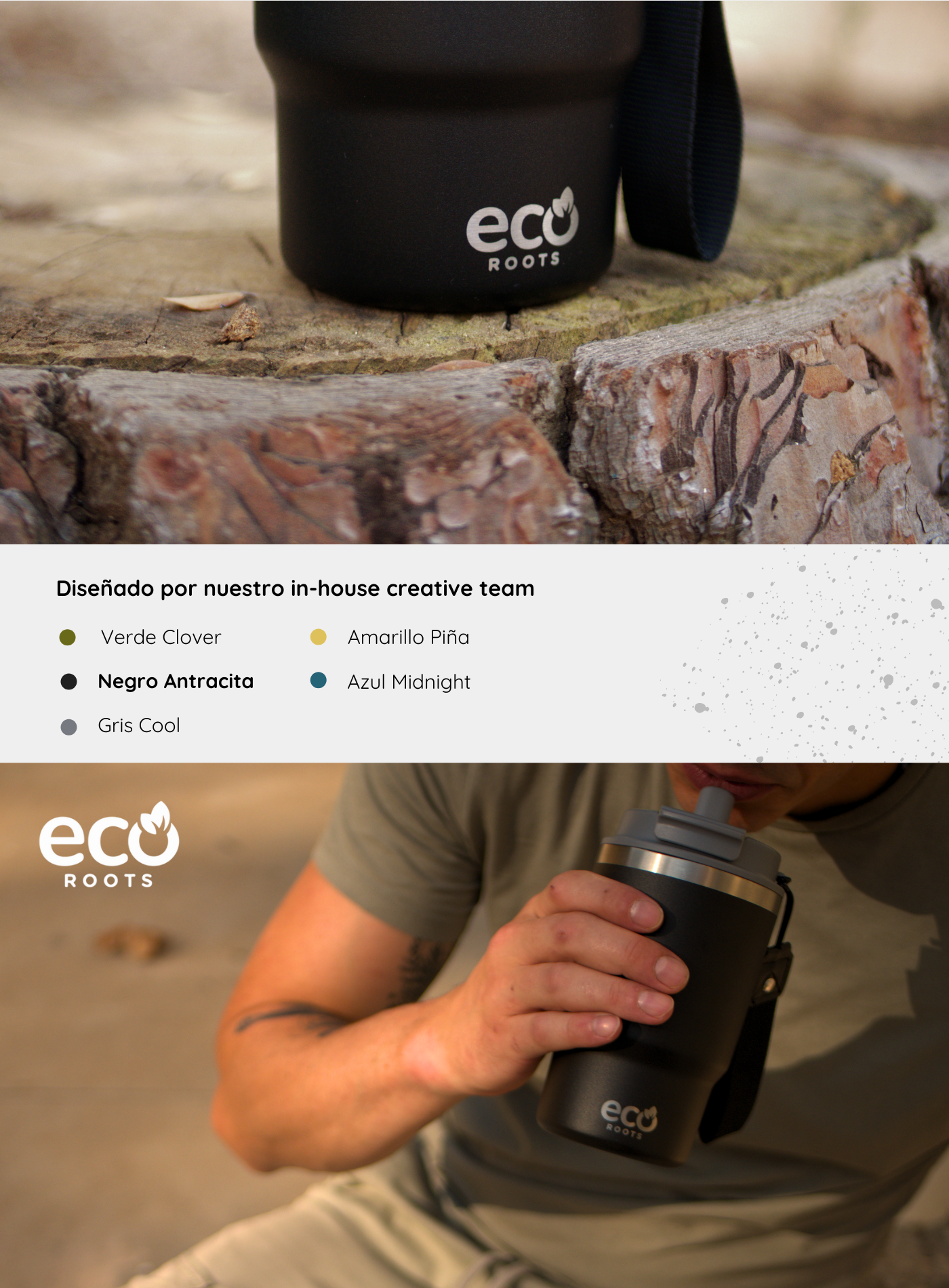 ECOROOTS I Thunder Outdoor I Termo I Vaso térmico I Negro Antracita I 470 ml 🛒 (PRÓXIMAMENTE)