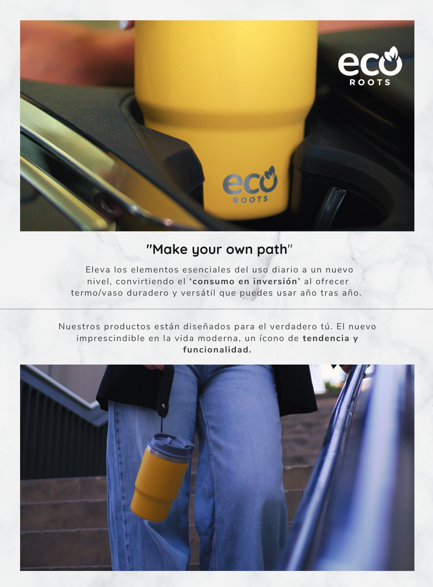 ECOROOTS I Thunder Outdoor I Termo I Vaso térmico I Amarillo Piña I 470 ml 🛒 (PRÓXIMAMENTE)