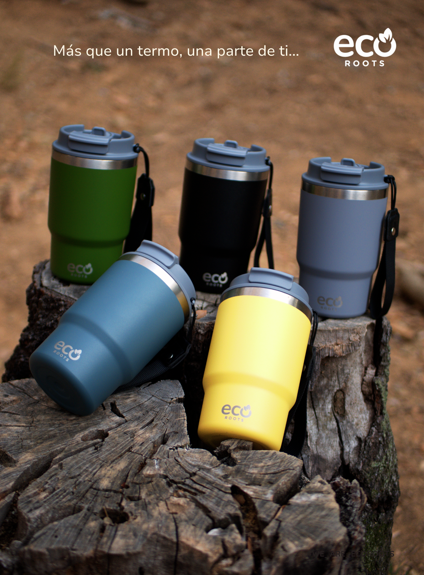 ECOROOTS I Thunder Outdoor I Termo I Vaso térmico I Amarillo Piña I 470 ml 🛒 (PRÓXIMAMENTE)