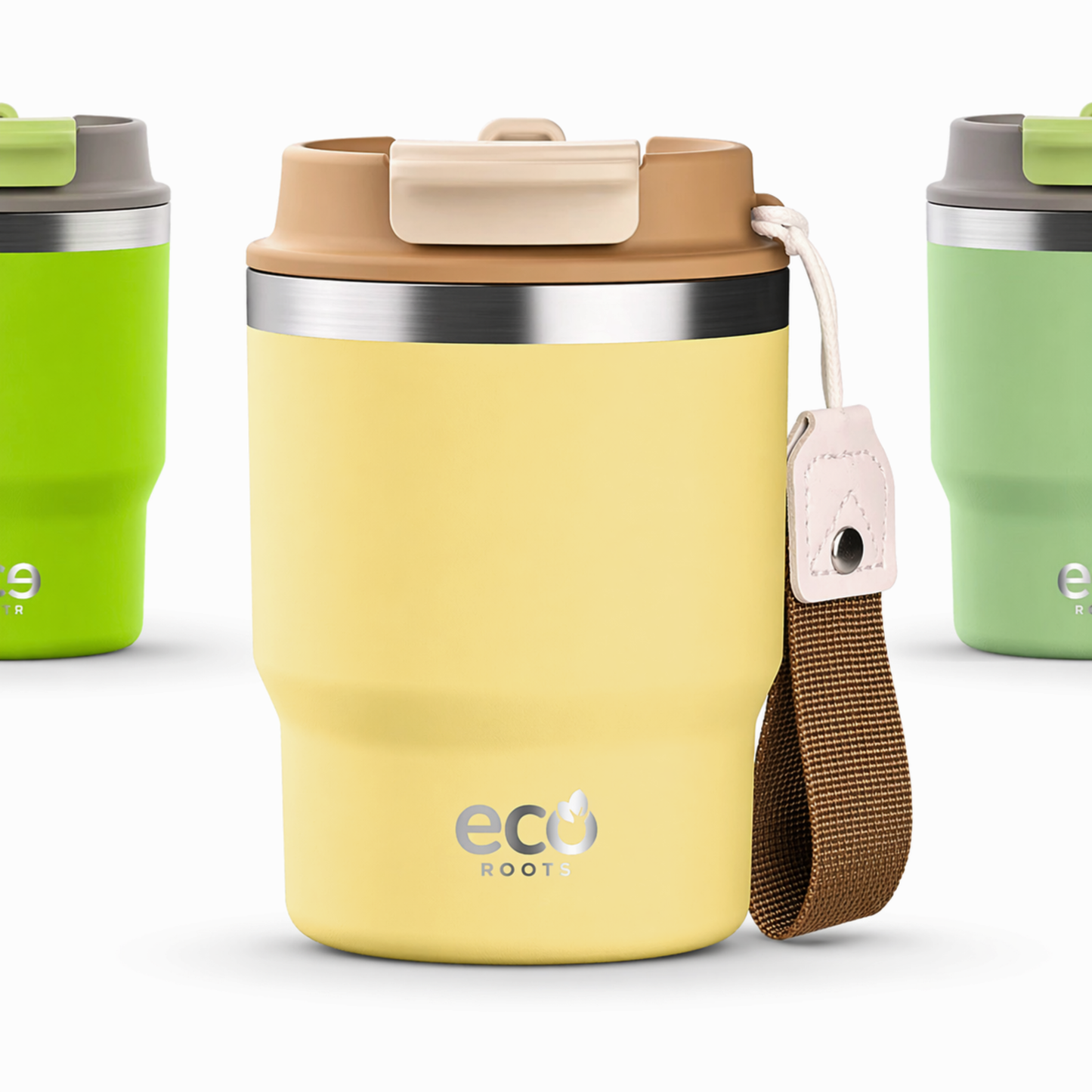ECOROOTS Evergreen I Termo y vaso térmico 360 ml (Amarillo Ipa)