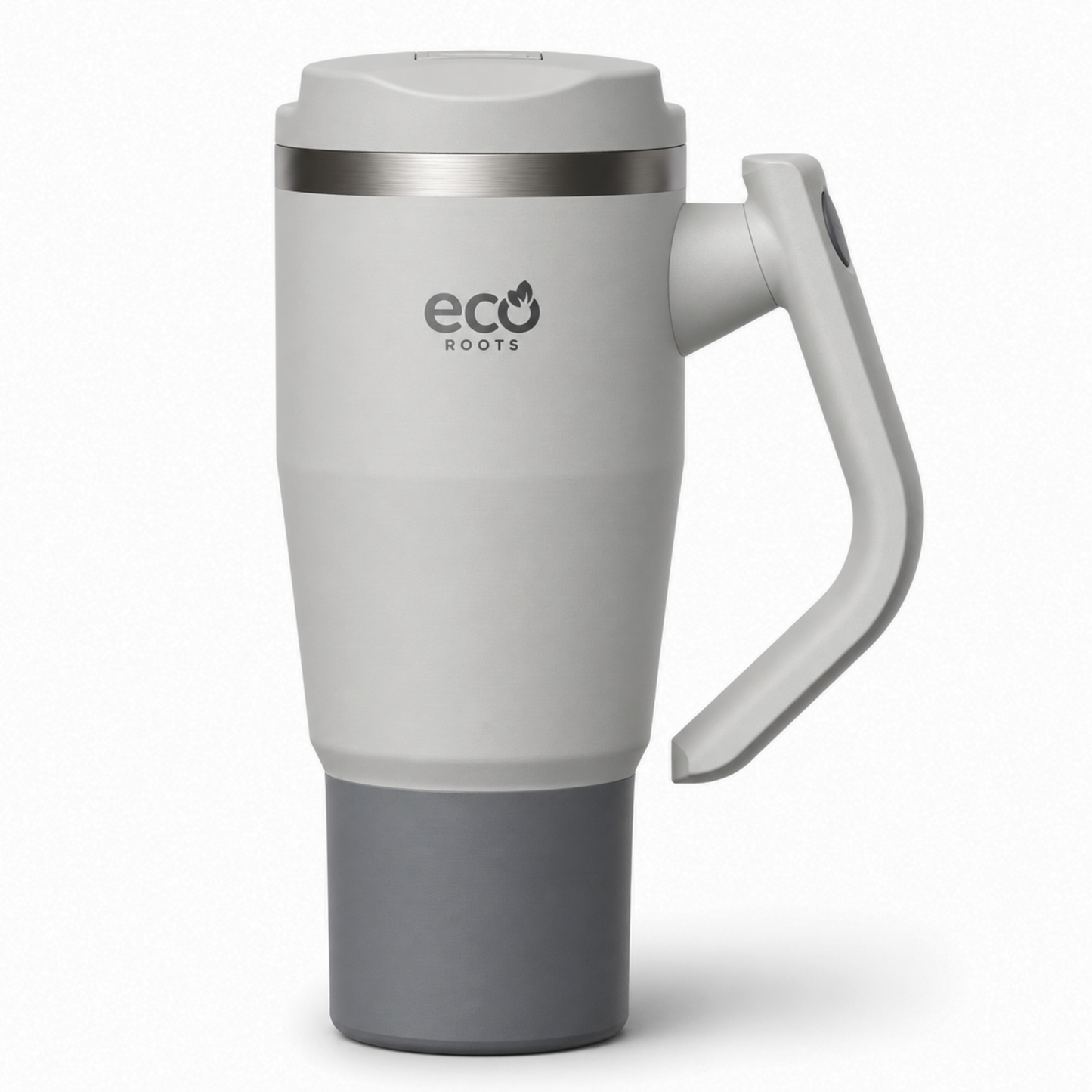 ECOROOTS Rocket I Botella Térmica I Termo 940 ml I Asa Giratoria 180º (Gris Nasa)