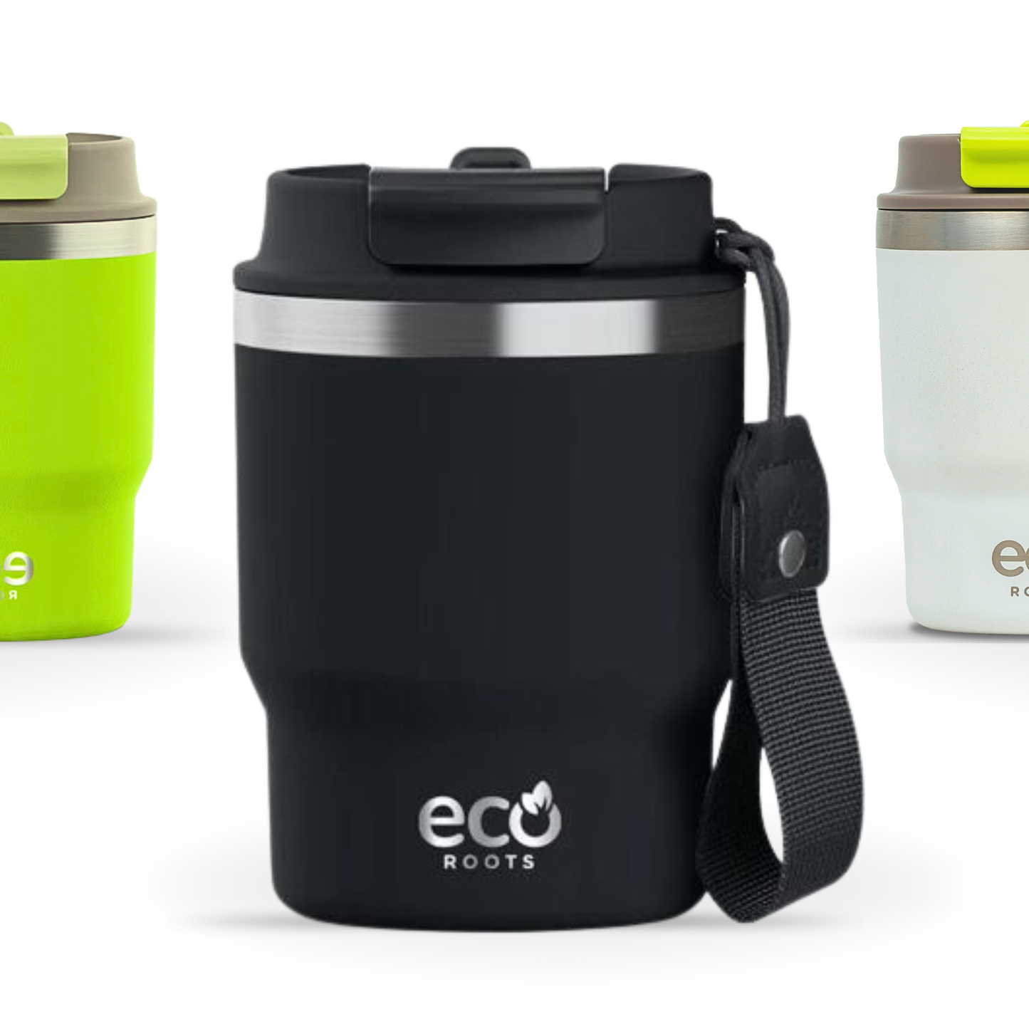 ECOROOTS Evergreen I Termo y vaso térmico 360 ml (Negro Velvet) · Edición limitada
