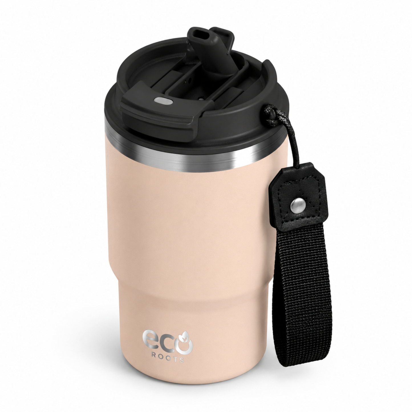 ECOROOTS Thunder I Termo y vaso térmico 470 ml (Beige Vanilla)