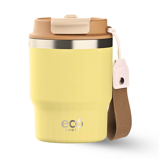 ECOROOTS Evergreen I Termo 360 º I Taza térmica (Amarillo Ipa)