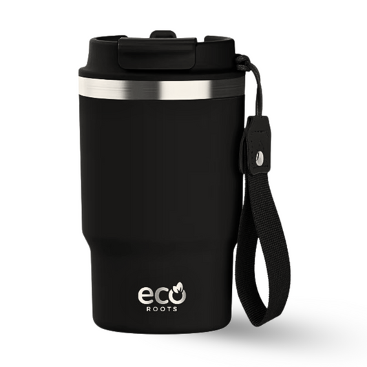 ECOROOTS Thunder I Termo 470 ml I Vaso térmico (Negro Antracita)