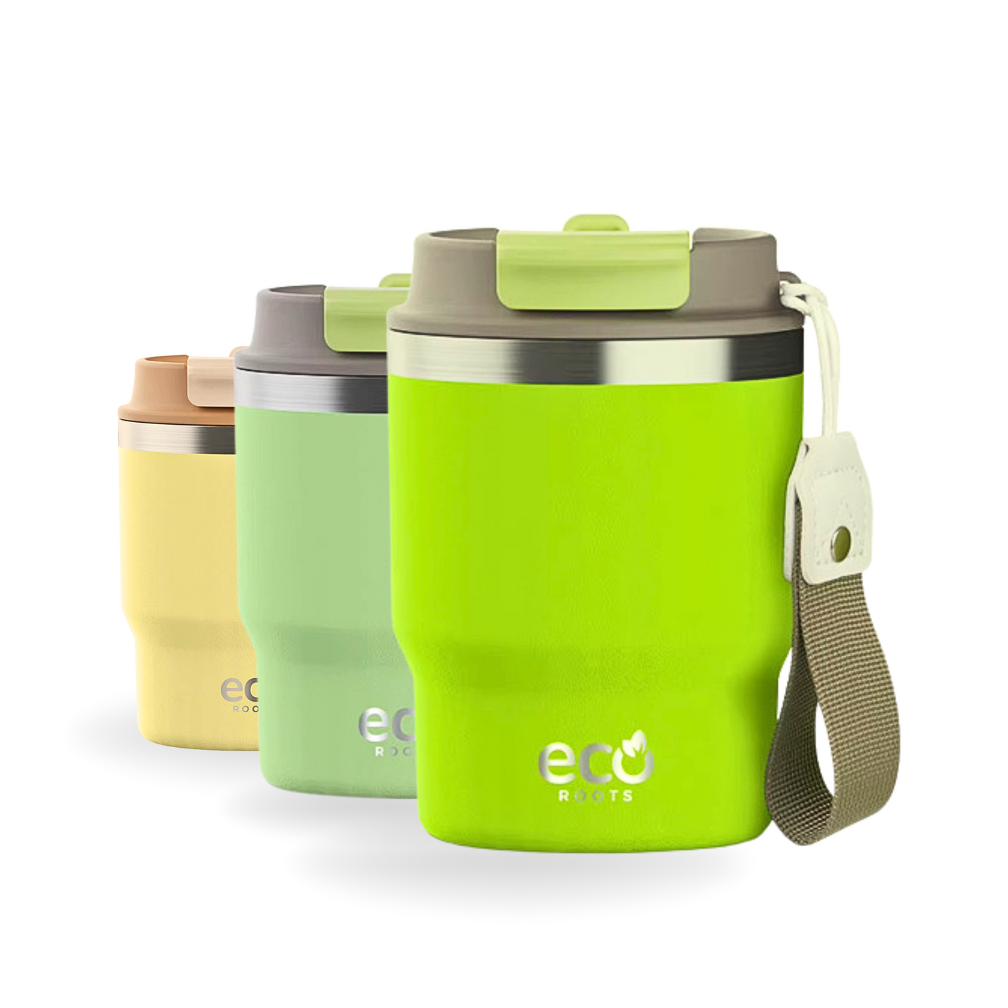 ECOROOTS Evergreen I Termo 360 º I Vaso térmico (Verde Neon)