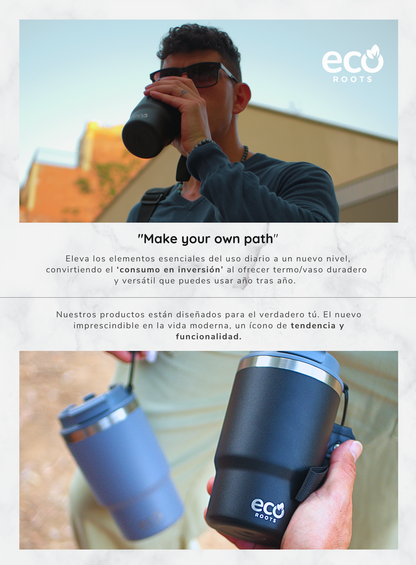 ECOROOTS I Thunder Outdoor I Termo I Vaso térmico I Negro Antracita I 470 ml  🛒 (PRÓXIMAMENTE)