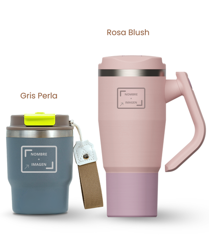 PACK COMBI (360 ml + 940 ml) Personalizado | Termo y Botella Térmica ECOROOTS
