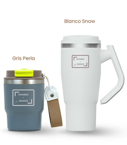 PACK COMBI (360 ml + 940 ml) Personalizado | Termo y Botella Térmica ECOROOTS