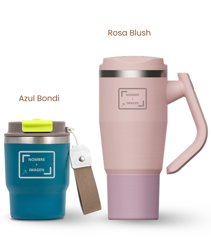 PACK COMBI (360 ml + 940 ml) Personalizado | Termo y Botella Térmica ECOROOTS