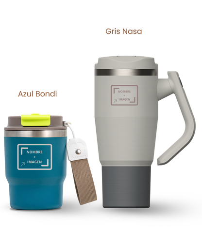 PACK COMBI (360 ml + 940 ml) Personalizado | Termo y Botella Térmica ECOROOTS