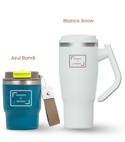 PACK COMBI (360 ml + 940 ml) Personalizado | Termo y Botella Térmica ECOROOTS