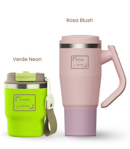 PACK COMBI (360 ml + 940 ml) Personalizado | Termo y Botella Térmica ECOROOTS