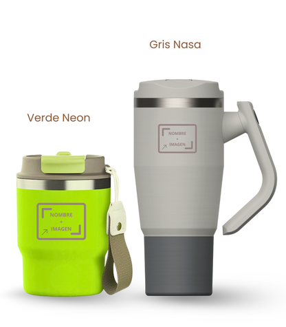 PACK COMBI (360 ml + 940 ml) Personalizado | Termo y Botella Térmica ECOROOTS
