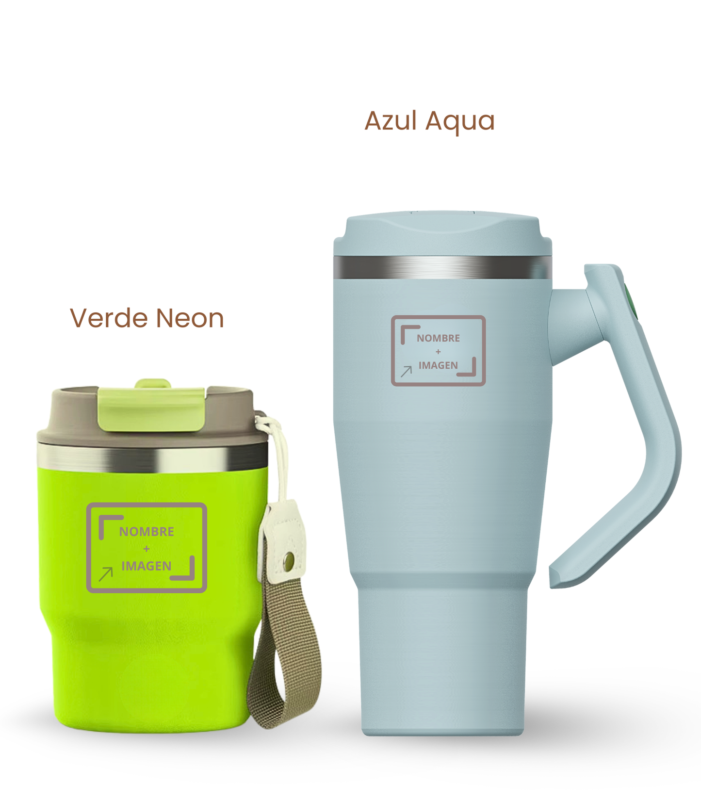 PACK COMBI (360 ml + 940 ml) Personalizado | Termo y Botella Térmica ECOROOTS