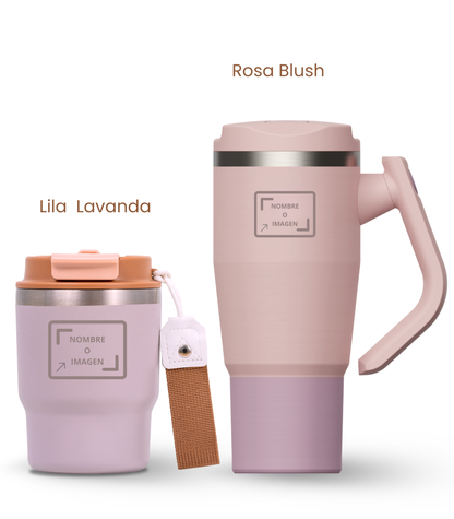 PACK COMBI (360 ml + 940 ml) Personalizado | Termo y Botella Térmica ECOROOTS