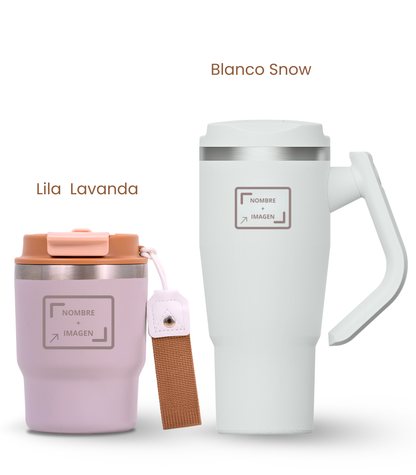 PACK COMBI (360 ml + 940 ml) Personalizado | Termo y Botella Térmica ECOROOTS