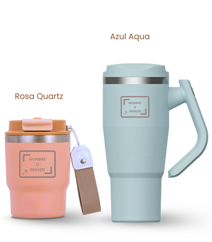 PACK COMBI (360 ml + 940 ml) Personalizado | Termo y Botella Térmica ECOROOTS