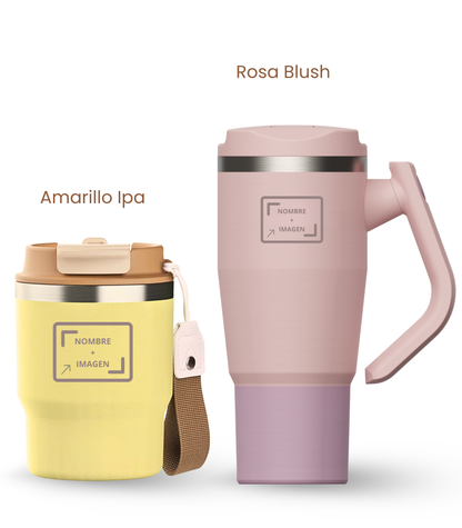 PACK COMBI (360 ml + 940 ml) Personalizado | Termo y Botella Térmica ECOROOTS