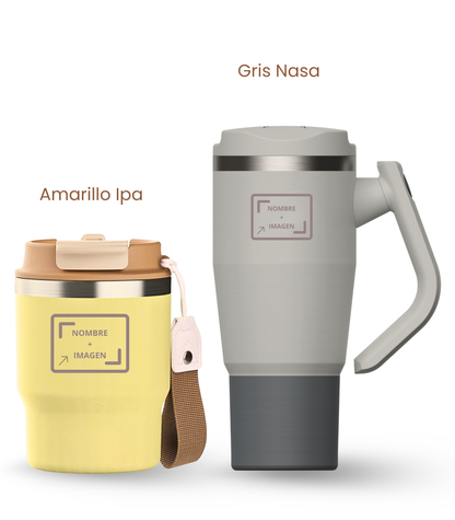 PACK COMBI (360 ml + 940 ml) Personalizado | Termo y Botella Térmica ECOROOTS