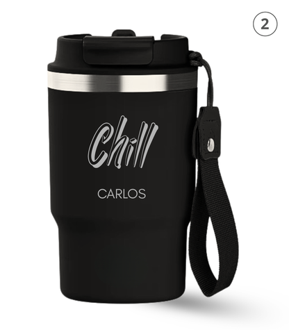 Frases 470 ml | Termos personalizados | Thunder ECOROOTS