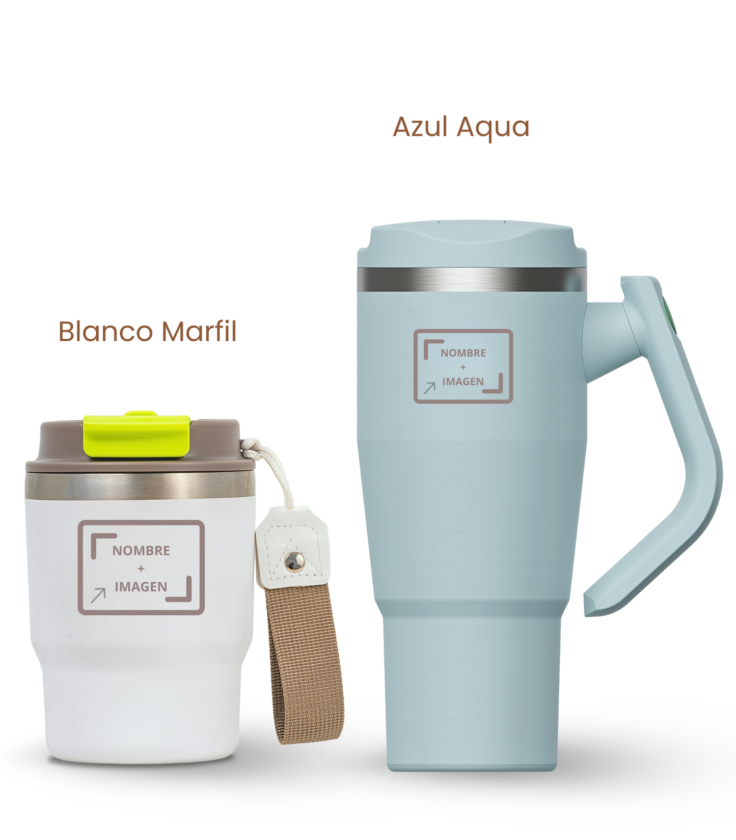 PACK COMBI (360 ml + 940 ml) Personalizado | Termo y Botella Térmica ECOROOTS