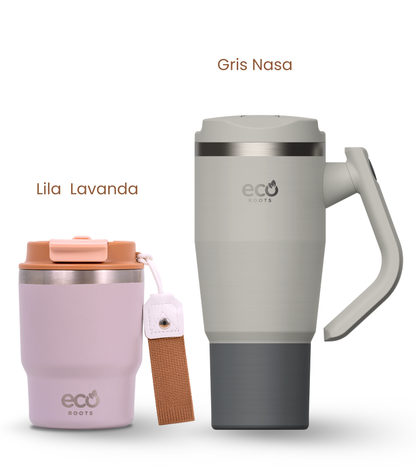 PACK COMBI (360 ml + 940 ml) Personalizado | Termo y Botella Térmica ECOROOTS