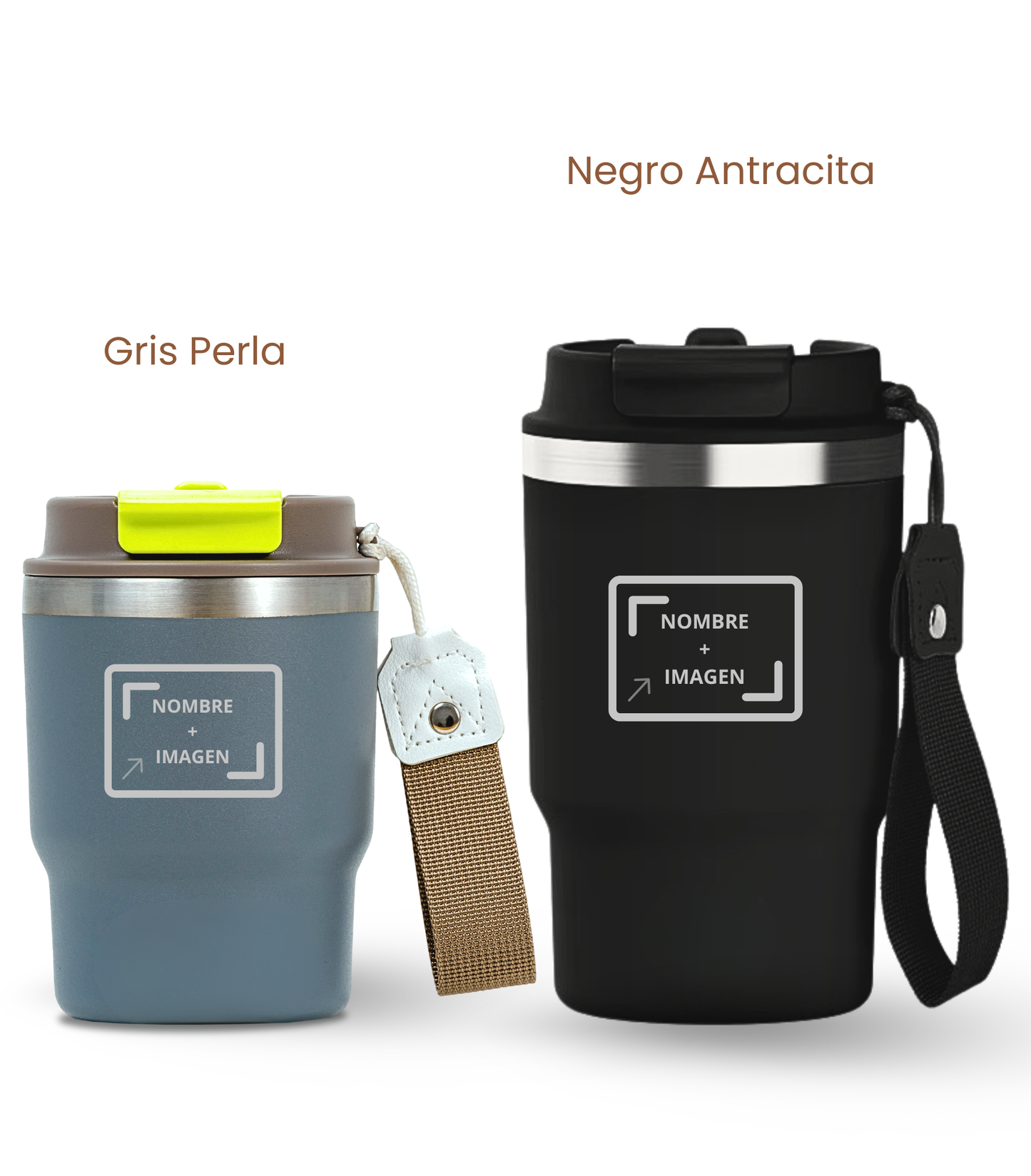 PACK COMBI (360 ml + 470 ml) Personalizado | Termo y Botella Térmica ECOROOTS