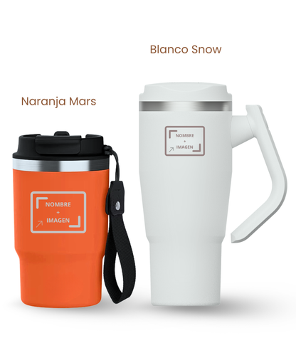 PACK COMBI (470 ml + 940 ml) Personalizado | Termo y Botella Térmica ECOROOTS