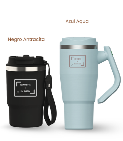 PACK COMBI (470 ml + 940 ml) Personalizado | Termo y Botella Térmica ECOROOTS