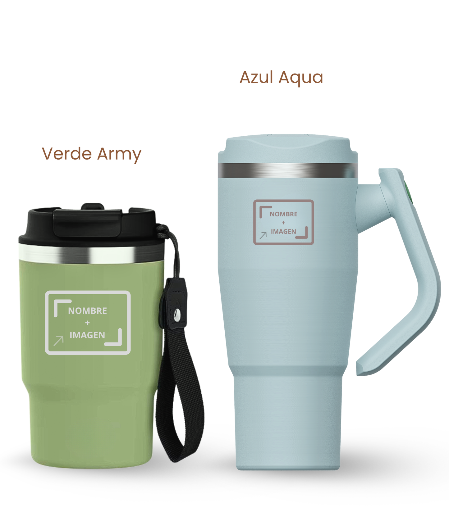PACK COMBI (470 ml + 940 ml) Personalizado | Termo y Botella Térmica ECOROOTS