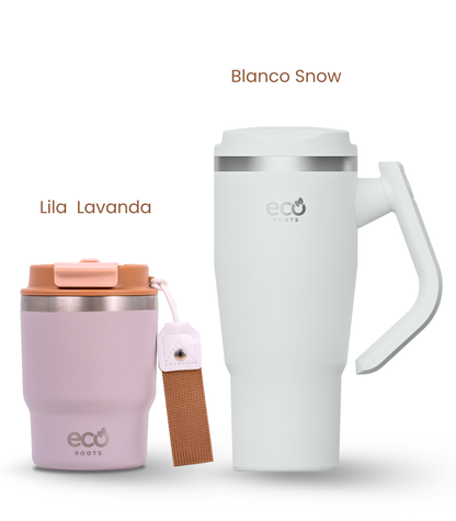 PACK COMBI (360 ml + 940 ml) Personalizado | Termo y Botella Térmica ECOROOTS