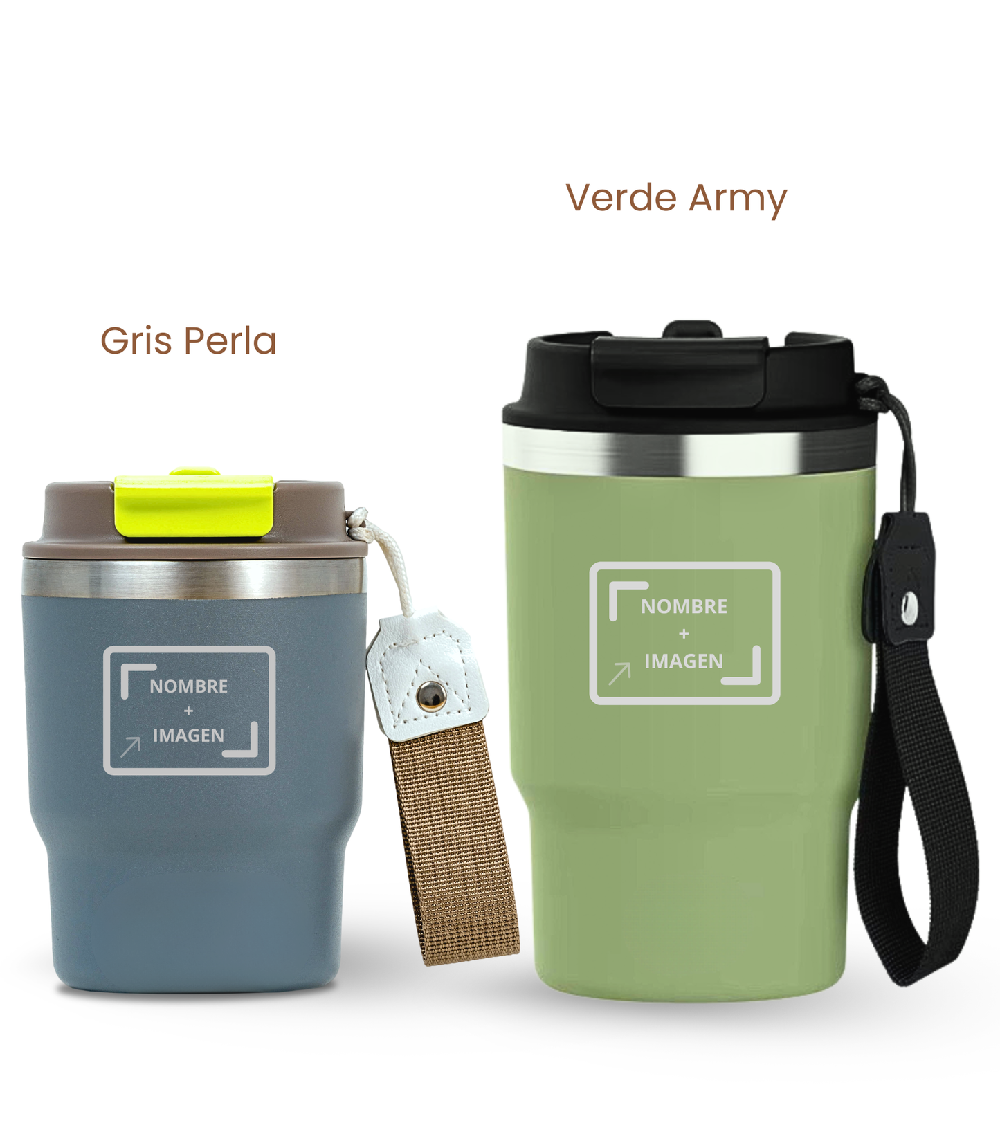 PACK COMBI (360 ml + 470 ml) Personalizado | Termo y Botella Térmica ECOROOTS