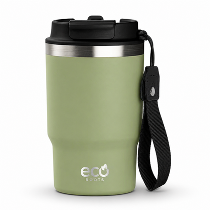 ECOROOTS Thunder I Termo y vaso térmico 470 ml (Verde Army)