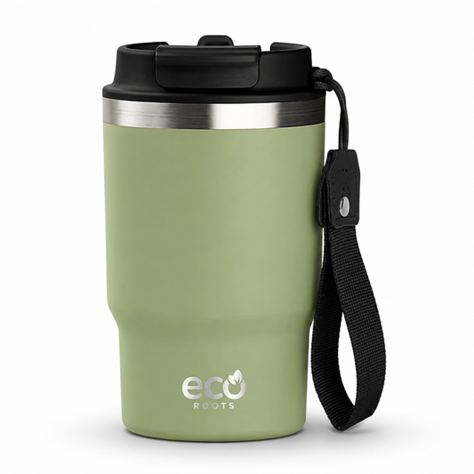 ECOROOTS Thunder I Termo y vaso térmico 470 ml (Verde Army)