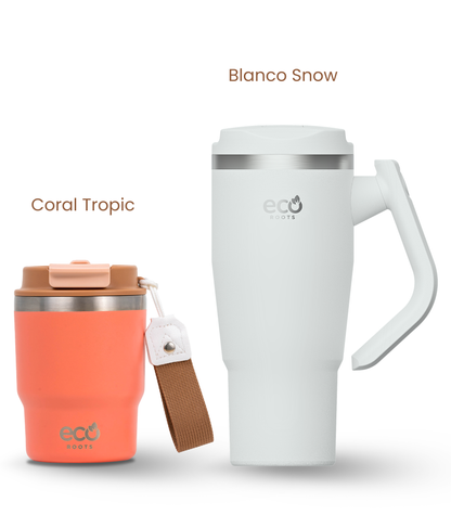 PACK COMBI (360 ml + 940 ml) Personalizado | Termo y Botella Térmica ECOROOTS