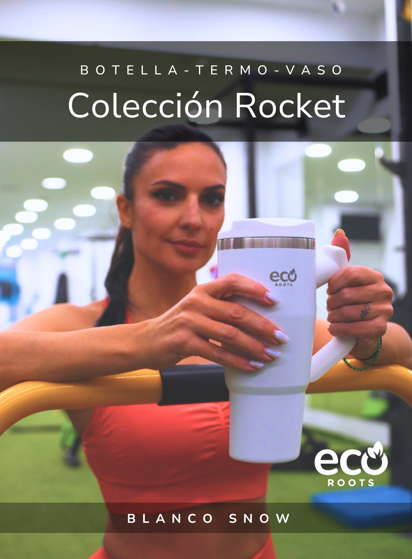 Rocket Active I Botella Térmica I Termo I Asa móvil I Blanco Snow I 940 ml