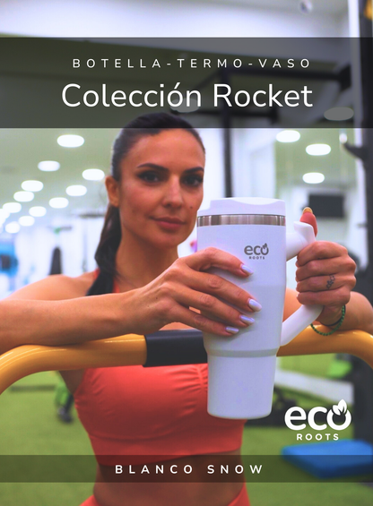 Rocket Active I Botella Térmica I Termo I Asa móvil I Blanco Snow I 940 ml