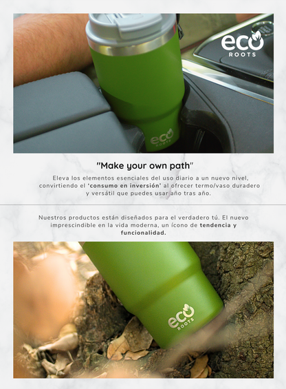 ECOROOTS I Thunder Outdoor I Termo I Vaso térmico I Verde Clover I 470 ml  🛒 (PRÓXIMAMENTE)
