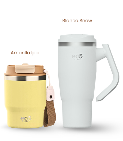 PACK COMBI (360 ml + 940 ml) Personalizado | Termo y Botella Térmica ECOROOTS