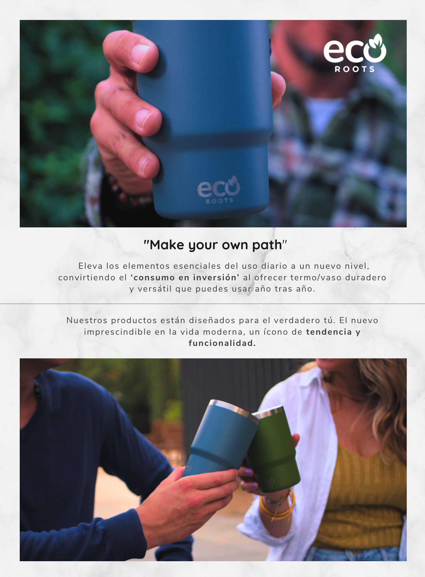 ECOROOTS I Thunder Outdoor ecoroots I Termo I Vaso térmico I Azul Midnight I 470 ml  🛒 (PRÓXIMAMENTE)