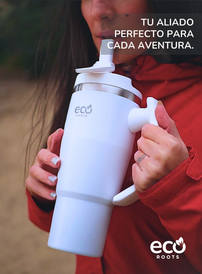 Rocket Active I Botella Térmica I Termo I Asa móvil I Blanco Snow I 940 ml