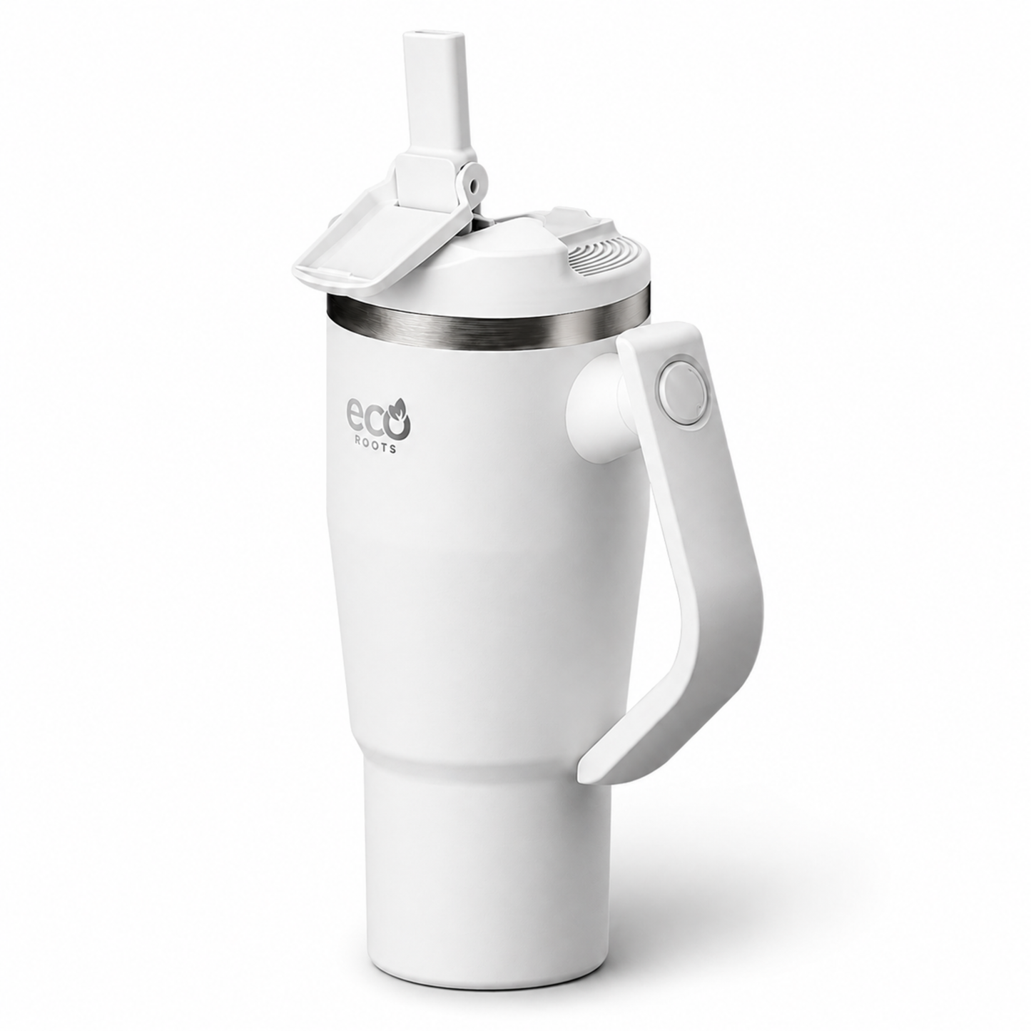 ECOROOTS Rocket I Botella Térmica 940 ml I Asa Giratoria 180º (Blanco Snow)