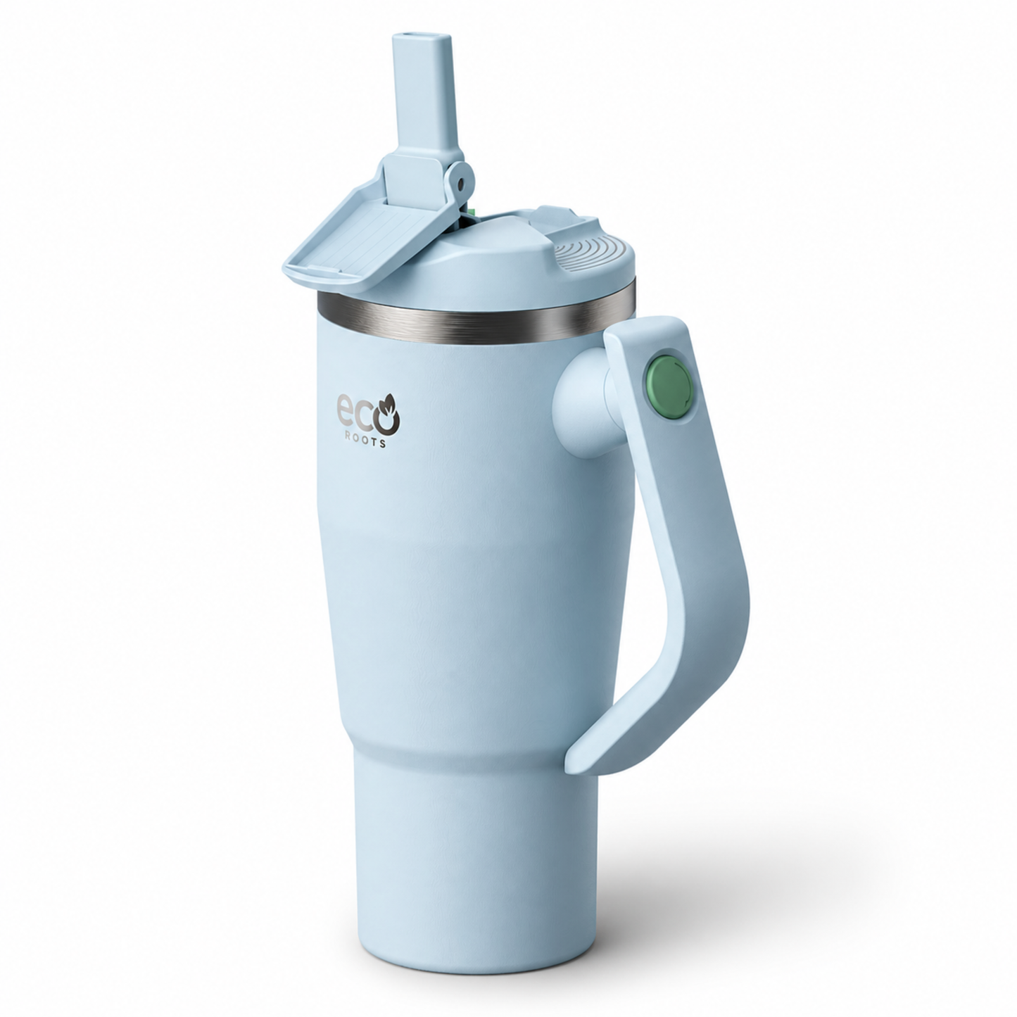 ECOROOTS Rocket I Botella Térmica I Termo 940 ml I Asa Giratoria 180º (Azul Aqua)