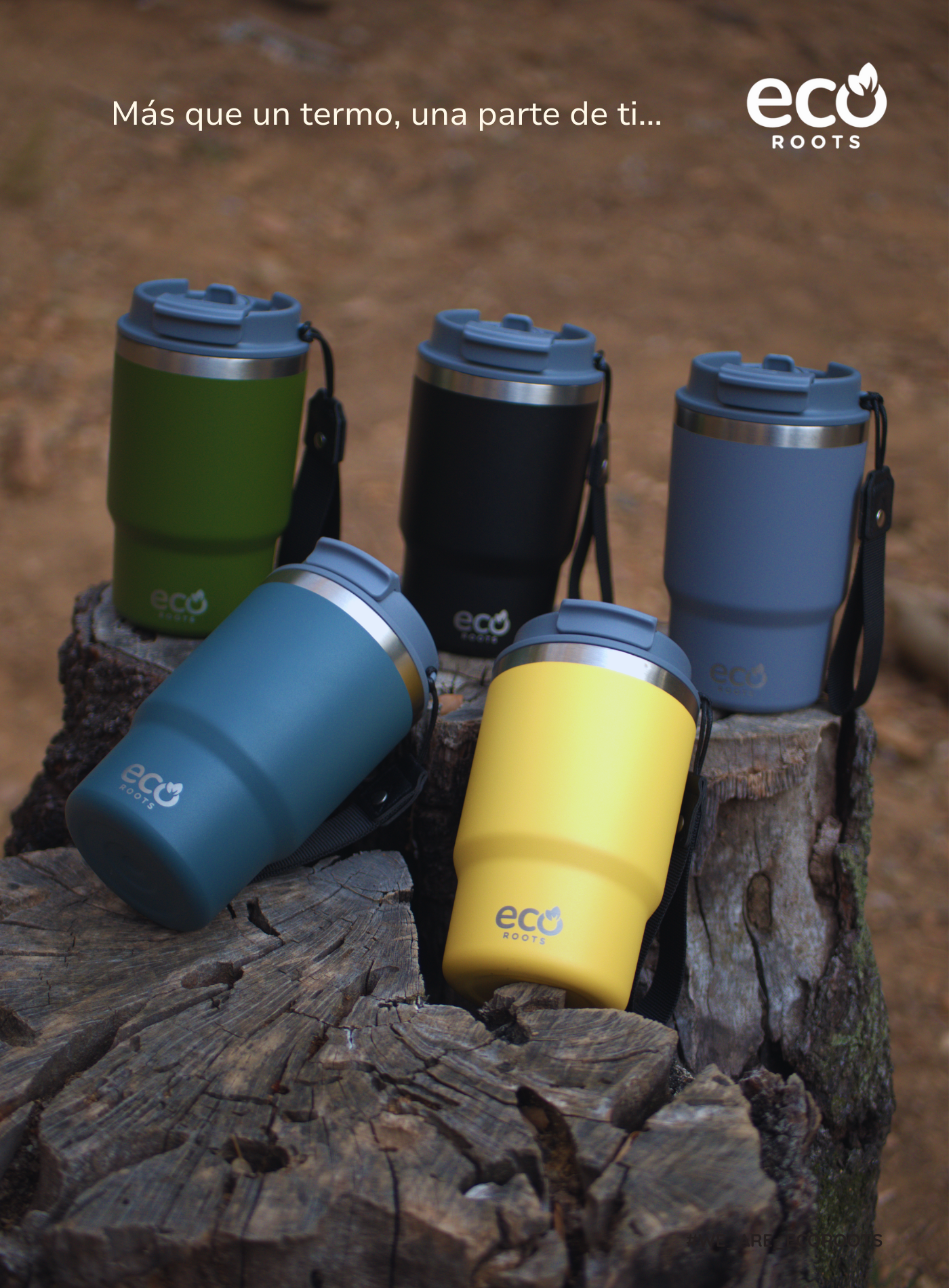 ECOROOTS I Thunder Outdoor ecoroots I Termo I Vaso térmico I Azul Midnight I 470 ml  🛒 (PRÓXIMAMENTE)