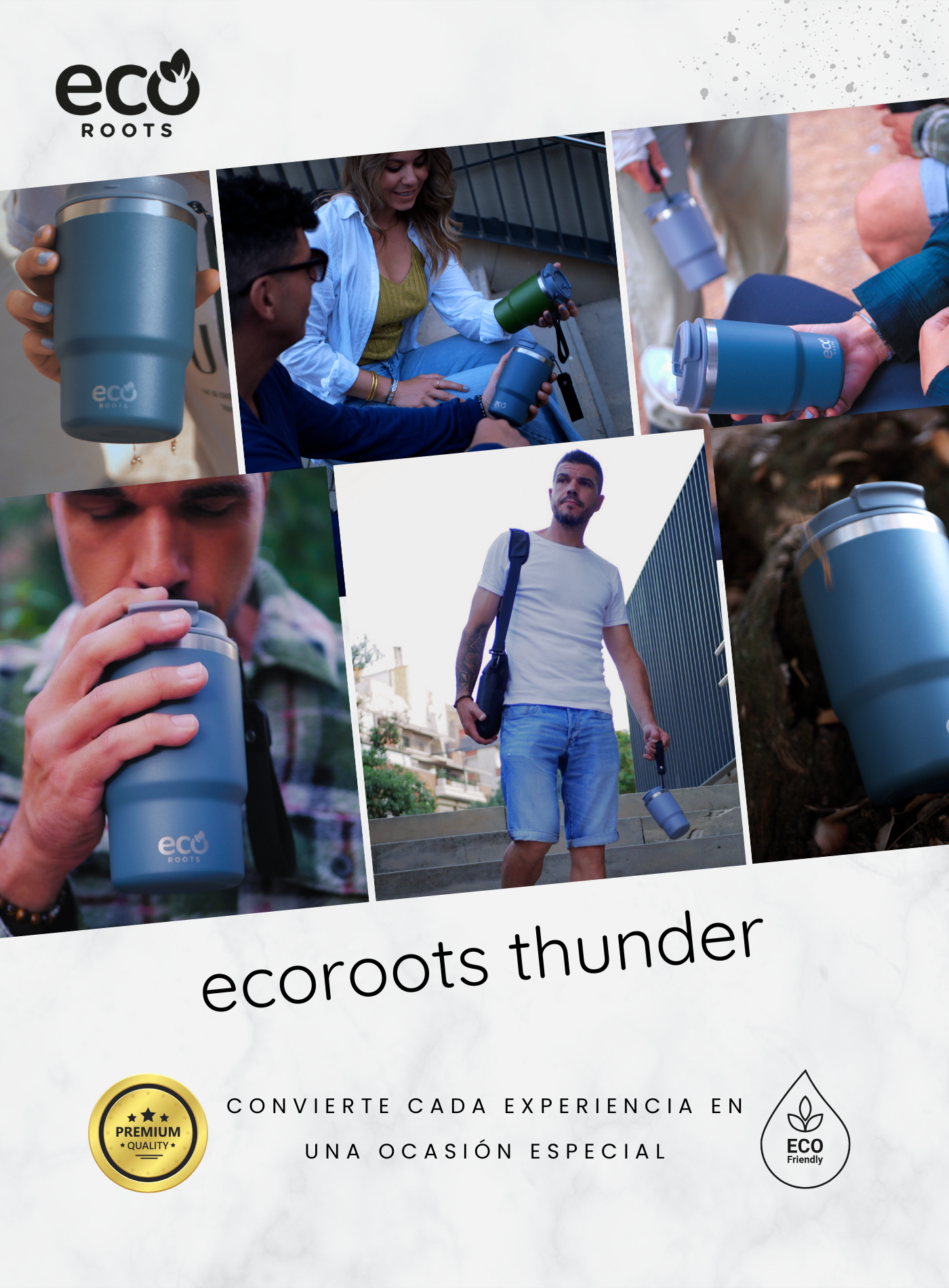 ECOROOTS I Thunder Outdoor ecoroots I Termo I Vaso térmico I Azul Midnight I 470 ml  🛒 (PRÓXIMAMENTE)