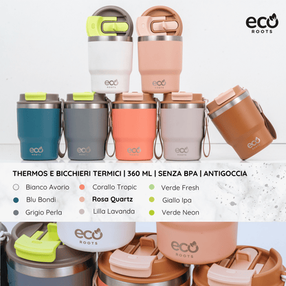 ECOROOTS Evergreen I Termo 360 º I Vaso térmico (Rosa Quartz)