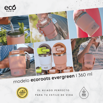 ECOROOTS Evergreen I Termo 360 º I Vaso térmico (Rosa Quartz)
