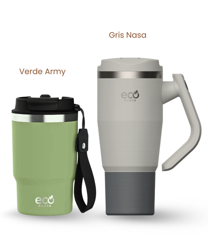 PACK COMBI (470 ml + 940 ml) Personalizado | Termo y Botella Térmica ECOROOTS